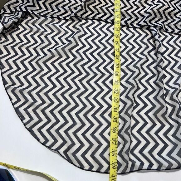 Poetry black and tan chevron high low dress size medium - Picture 6 of 14
